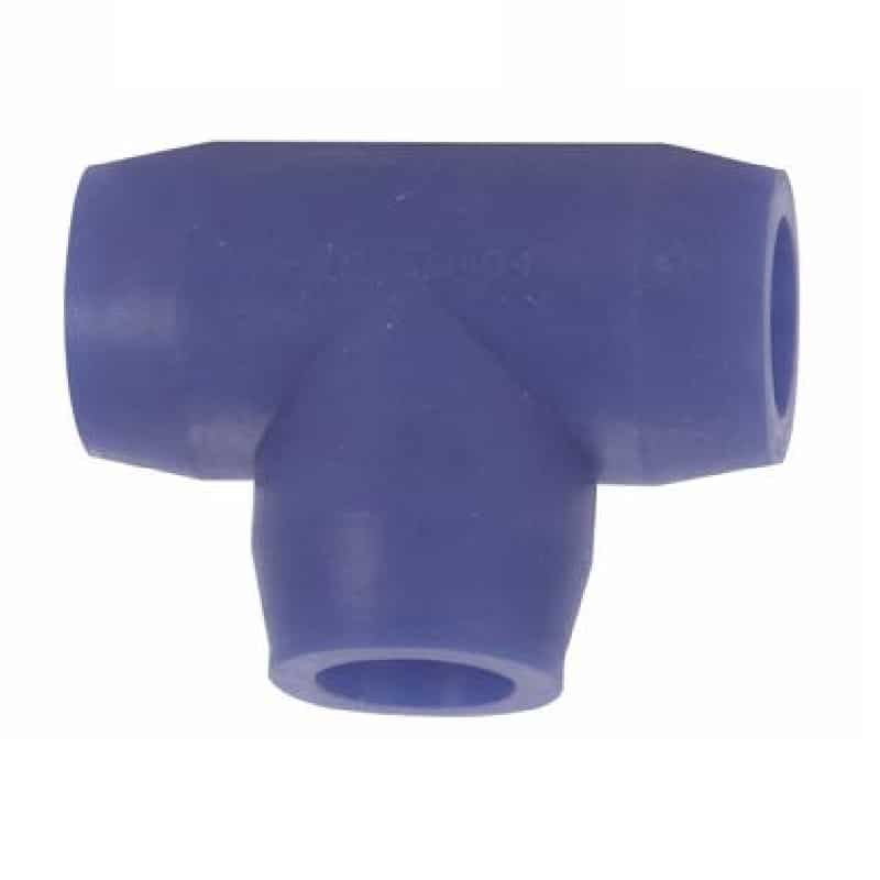 Blue silicone equal tee 40mm