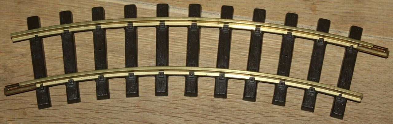 LGB 1100 11000 curve brass track - each piece - G scale - used in very good condition 816-449-1314