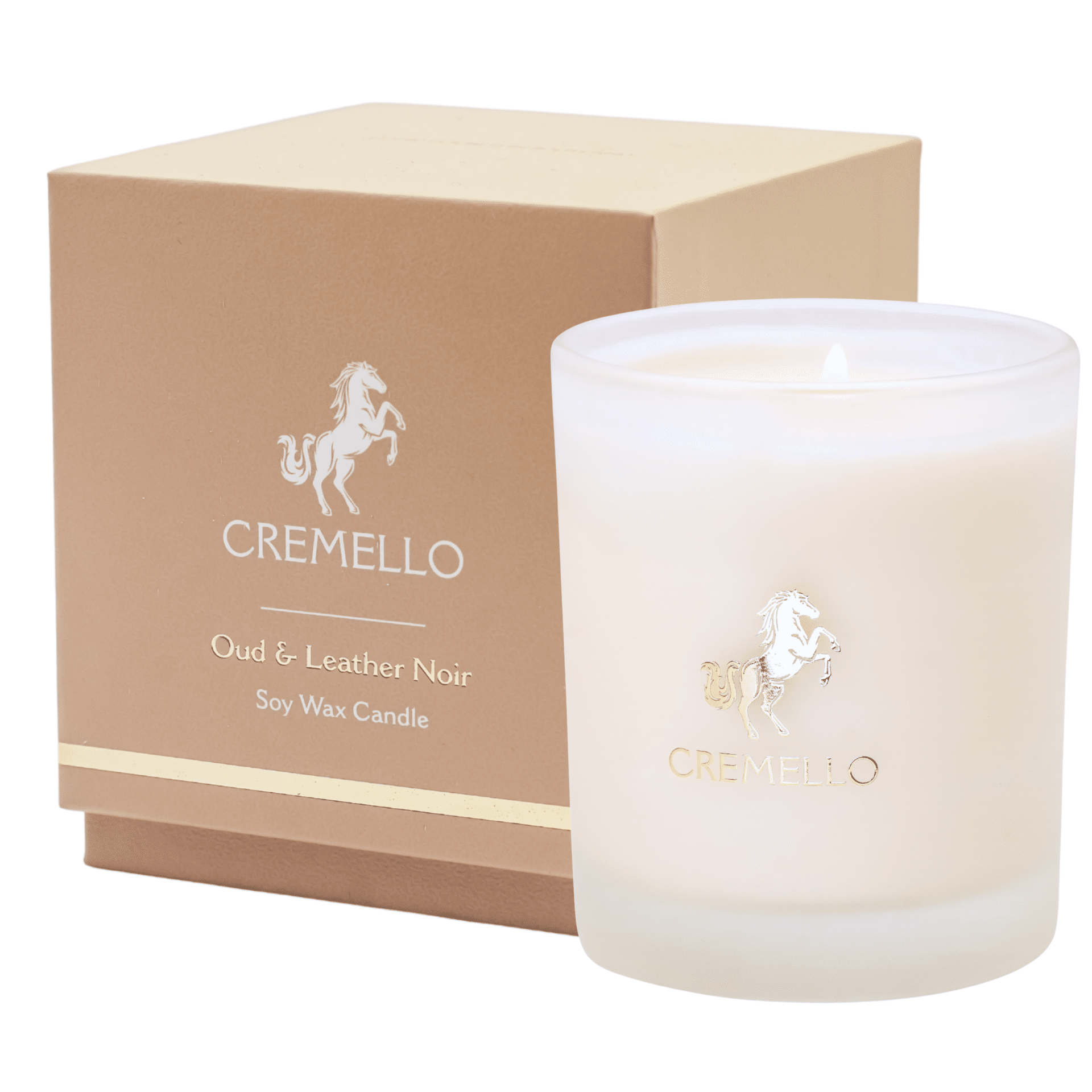 Cremello Oud & Leather Noir – Wax Candle – 220g