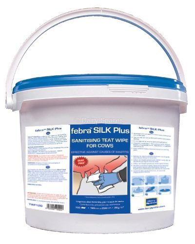 febra™ SILK Plus Teat Wipes Bucket QUAT Free (700Pk) – TWF10Q TWF10Q