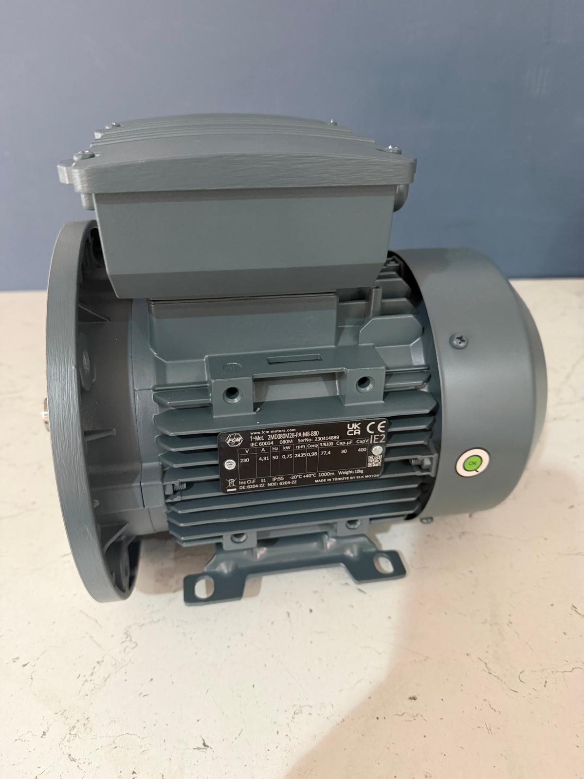 Fullwood hy-cap milk pump 0.75kw electric motor single phase