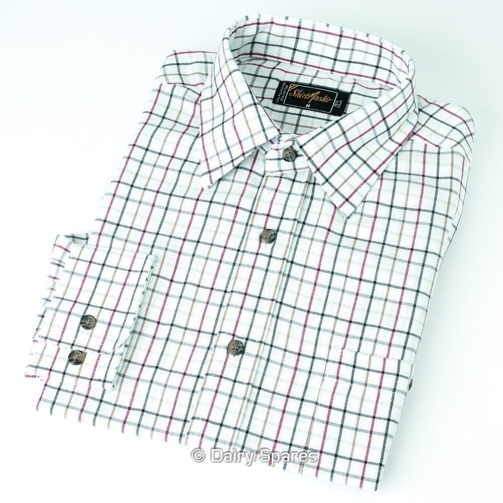 Shirtmaster Tattersall Polycotton Long Sleeved Shirt Red – SMT01L SMT01L