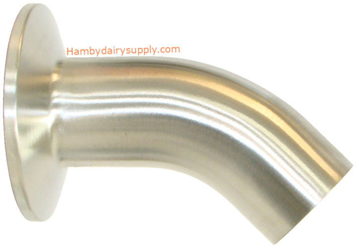 1.5 inch x 1.0 inch - Stainless Steel 45 elbow clamp x hose 4999-1000-101