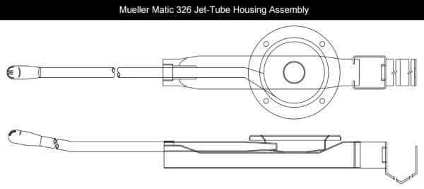 Used Mueller Jet Tube Stainless Steel Assembly for 3/4 hp washer - Oval Tanks Only
