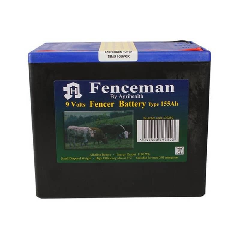 Fenceman alkaline battery – 9v 155h B430