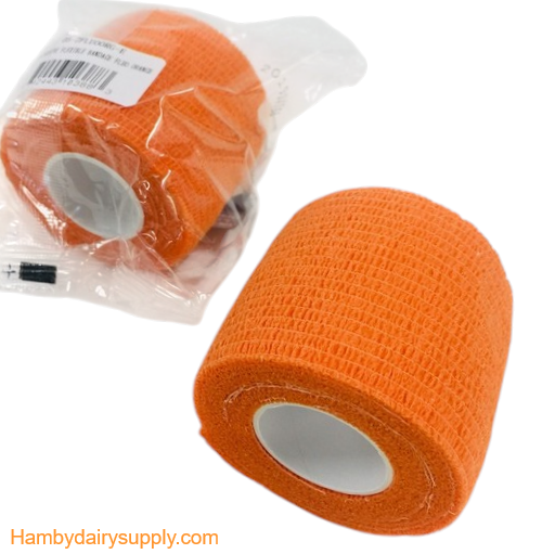 Neon Orange - Cohesive Flexible Bandage 2 inch x 5 yards stretched