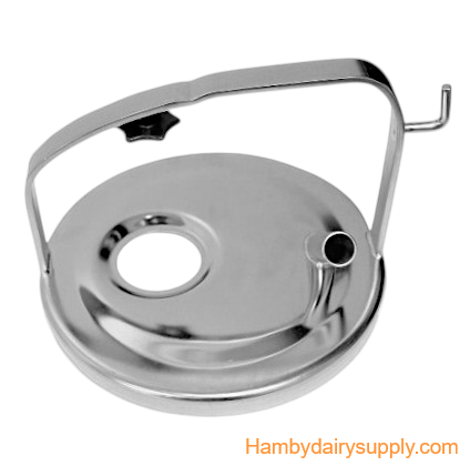 SS Bucket Lid for Interpuls pulsator - 1 milk inlet - Fits Short Handle buckets 4999-1120-281