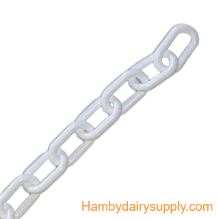 White Plastic Neck Chain - per foot