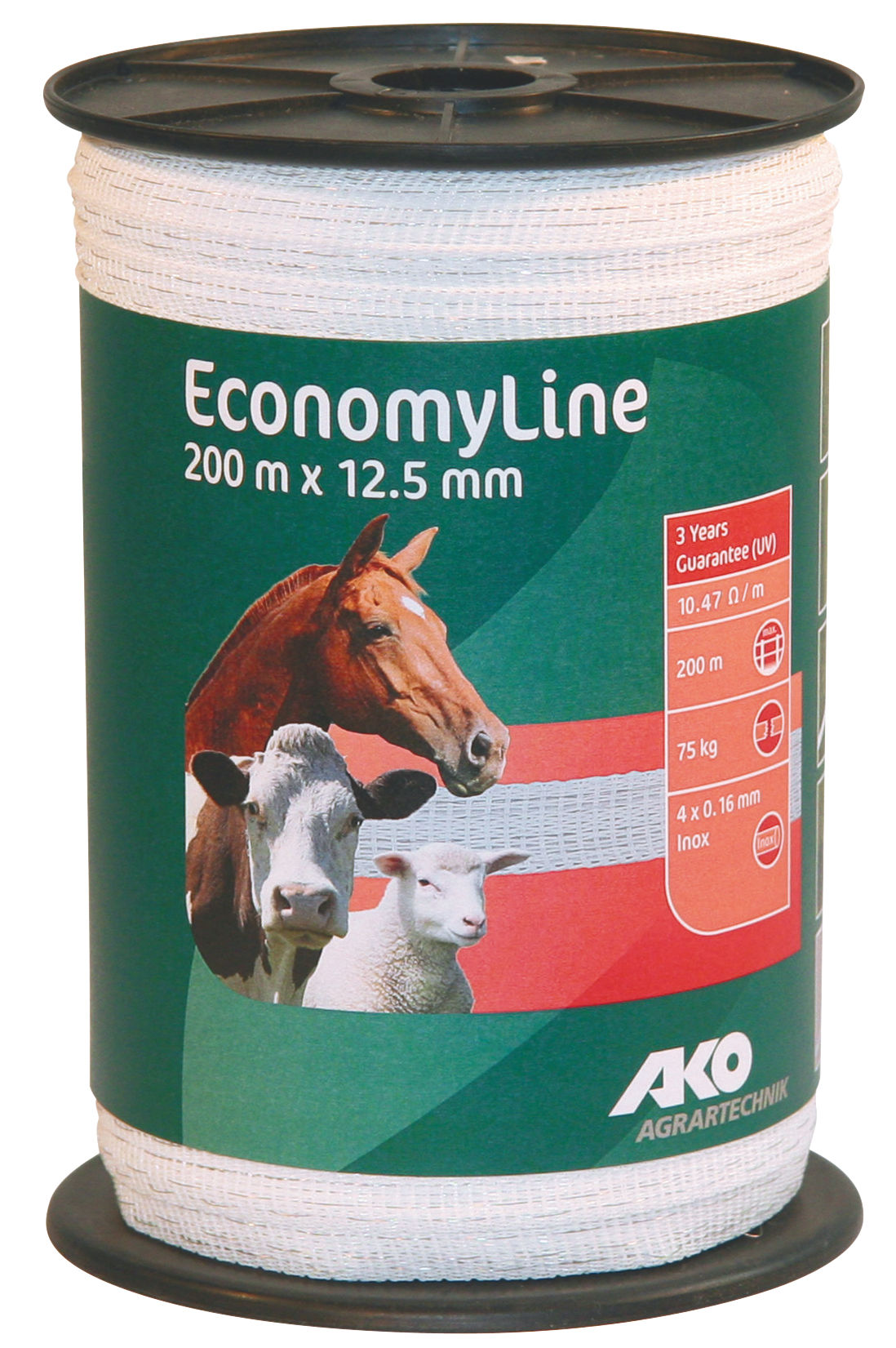AKO Weidezaunband EconomyLine 12,5 mm weiß | 200 m