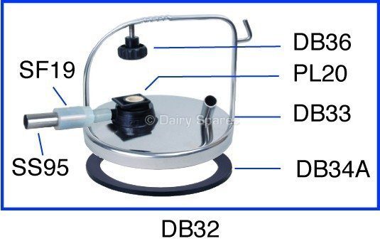 Nut Only for DB32 Stainless Steel Lid – DB36 DB005