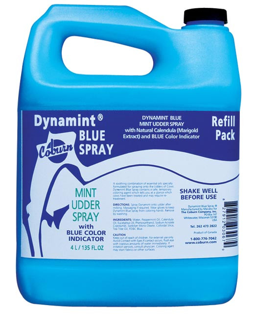 Dynamint Blue Peppermint oil Udder Spray - 4L Refill DM0500