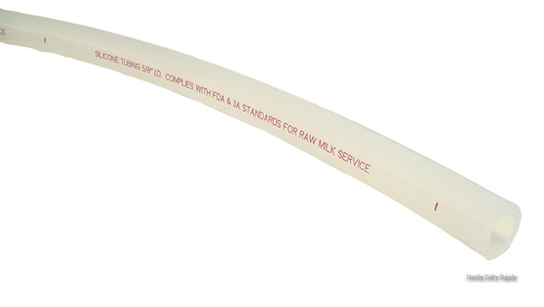 5/8 I.D. Silicone Milk Hose / Tubing - Sold Per Foot - thicker wall red stripe 4999-1090-096