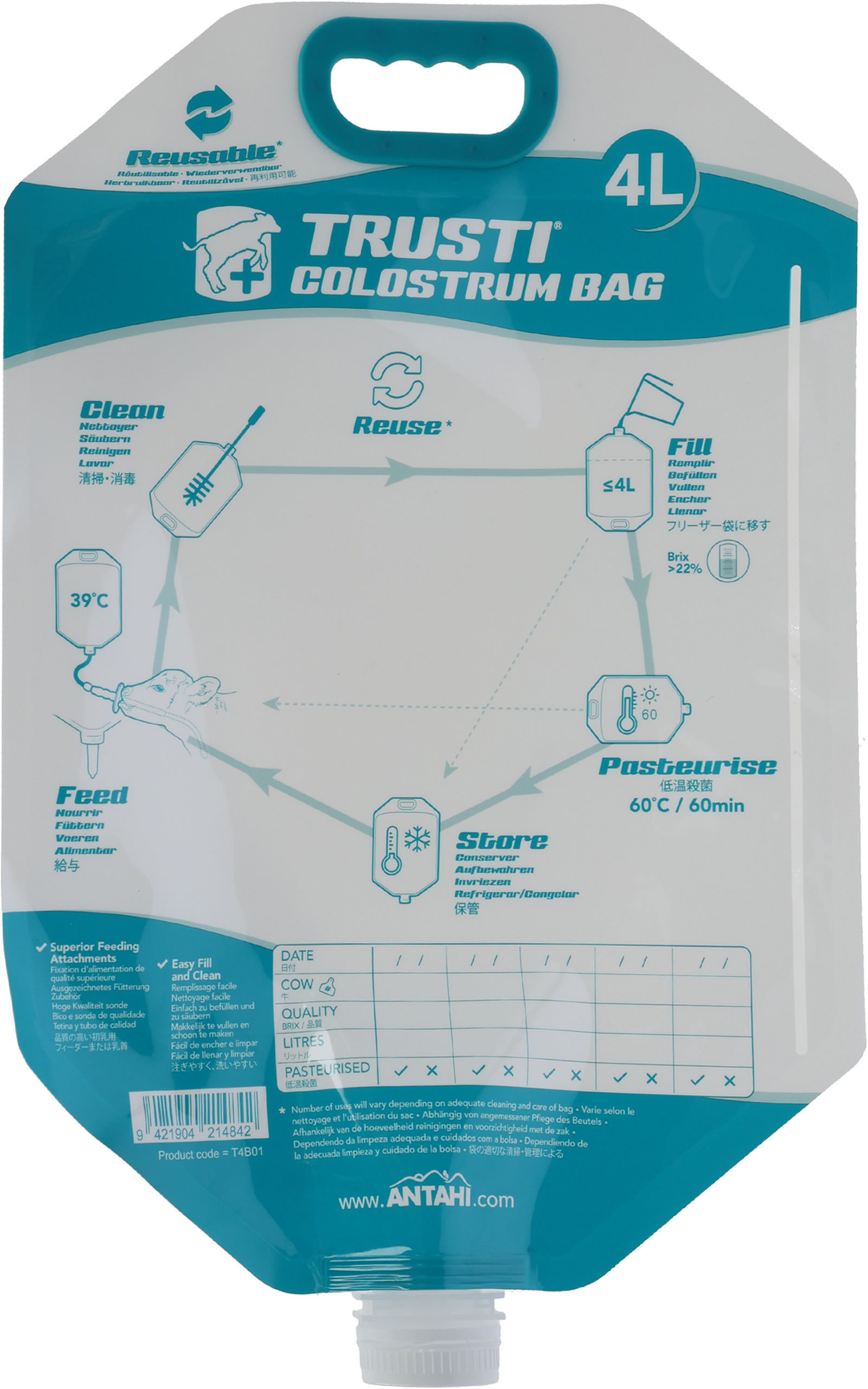 Antahi Trusti Colostrum Bag 4 Liter | 10 Stück