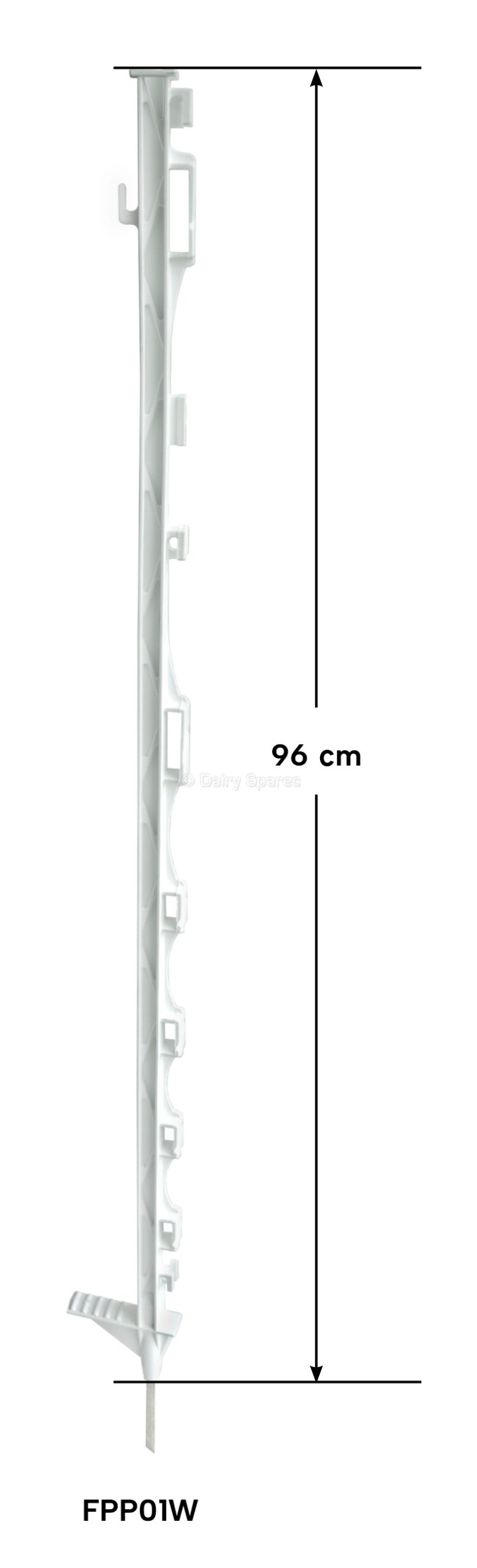 Plastic Fence Post White 96cm (10Pk) – FPP01W FPP01W