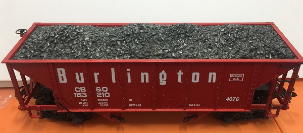 Sold Out - LGB 4076 series Hopper car Burlington Road Name - G scale LGB 4076