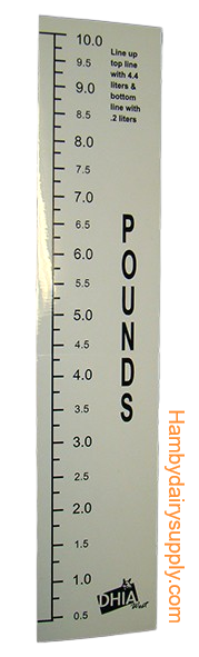 Decal - Pounds - Waikato Goat / Sheep Milk Meter DX 17059002
