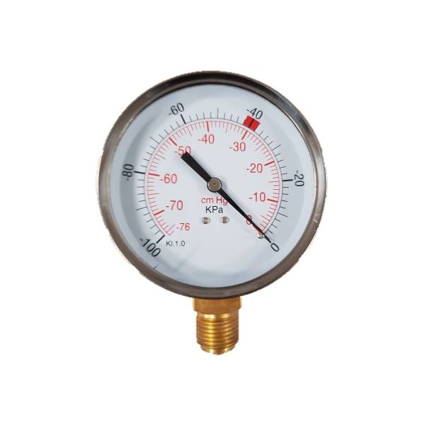 Dry Stainless Steel Vacuum Gauge 100mm 1/2″ BSP