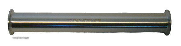 1.5 inch Clamp x Clamp Stainless tubing - 12 inch length