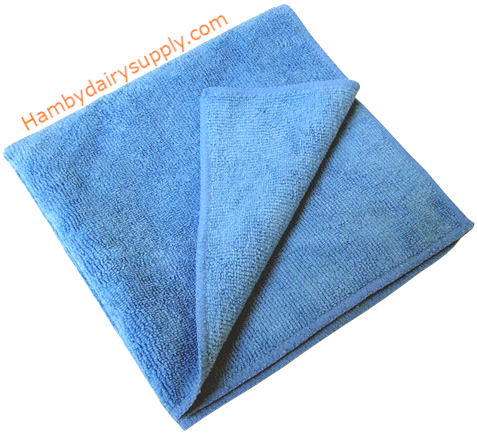 Sale! Case of 250 MICROFIBER DAIRY TOWEL Blue Heavier