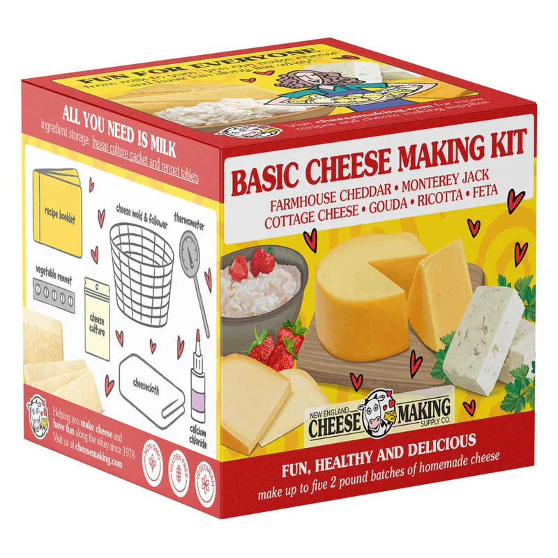 Basic Hard Cheese Making Kit with Wax and Brush