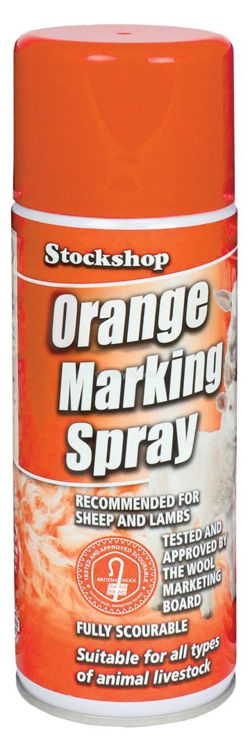 Cattle/Sheep/Pig Marker Aerosol (Wool Mark Approved) Orange – MAS01O MAS01O