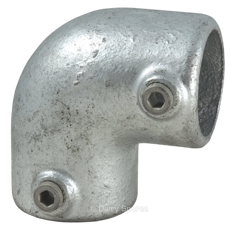 Galvanised key clamp tubular elbow (various sizes)