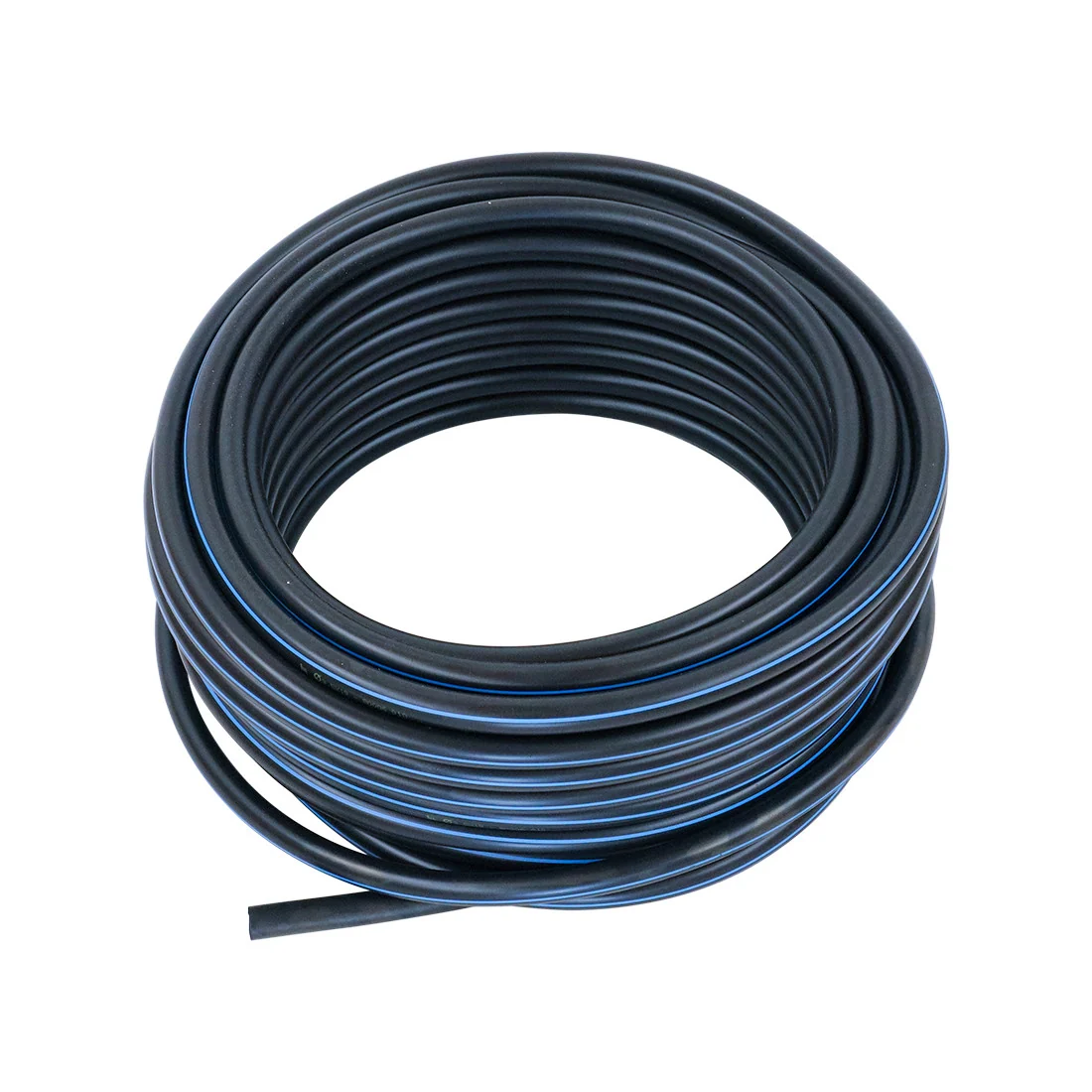 Air hose, 35 Meters. - Ø9,5mmXØ19mm/Blue stripe (Aftermarket)
