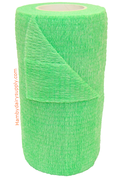 Neon Green - Cohesive Flexible Bandage 4 inch x 5 yards stretched