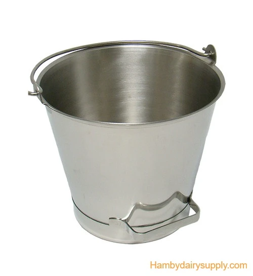 16 Quart Stainless Steel Pail with Pouring Handle and raised base - Best Quality