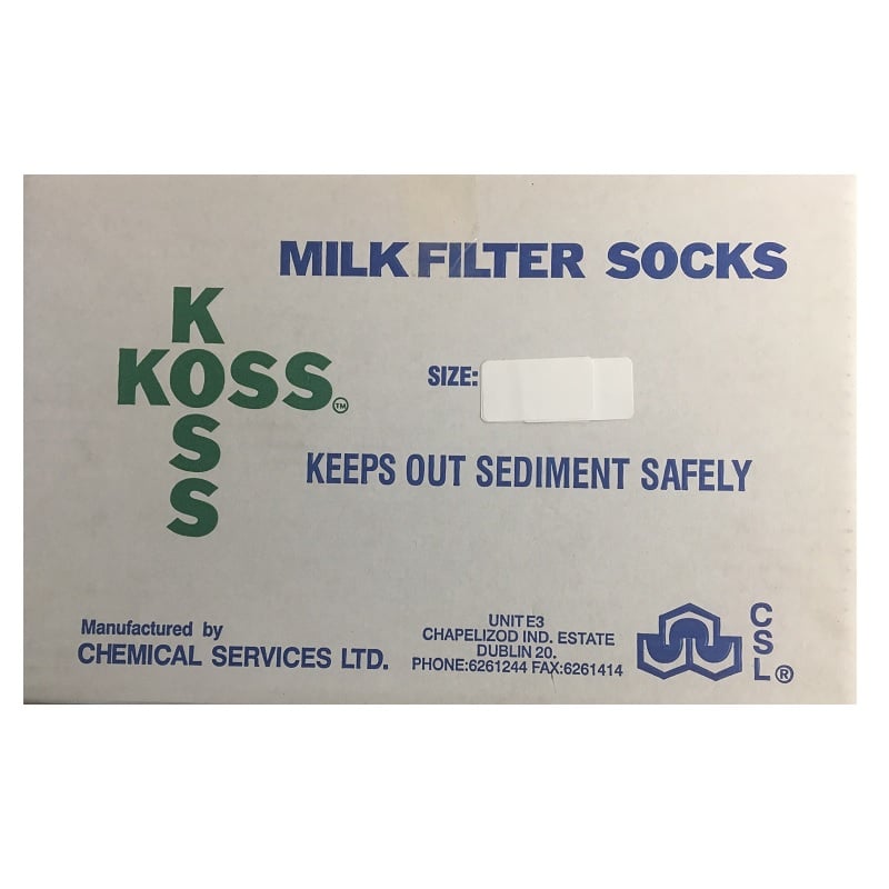 Koss milk filter socks 10.5″ x 2.75″ (pack of 100)