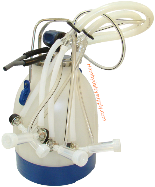 2 Mini Goat Nigerian ITP205 Bucket Milker with Poly bucket 7036-2720-010