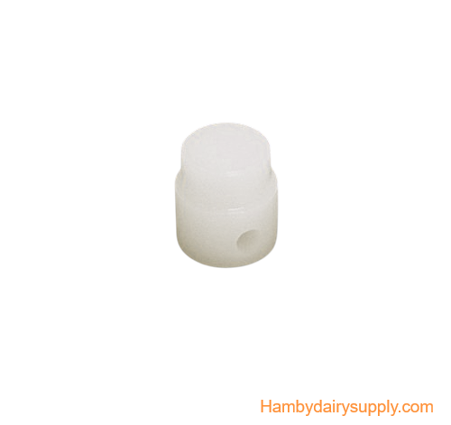 White Delrin Plug for Germania Style milking unit fits 5/8 milk hose