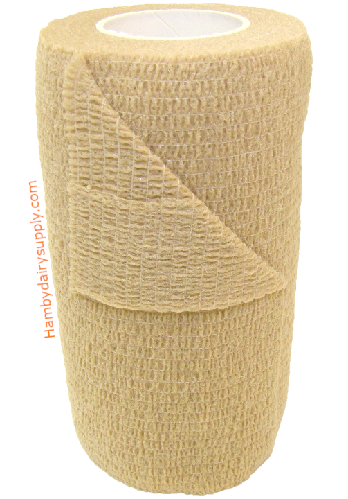 Natural - Cohesive Flexible Bandage 4 inch x 5 yards stretched