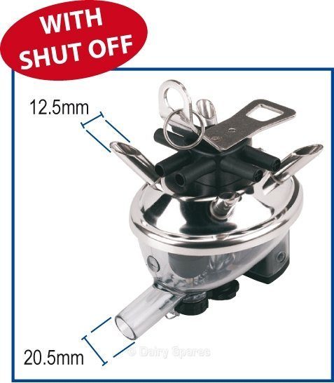 Orbiter Claw, Stainless Steel Manifold c/w Angled Nipples and Shut Off – MC100 MC100