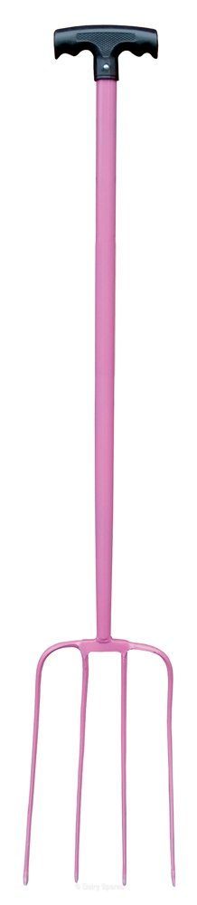 Metal Tubular ‘T’ Handle 4 Prong Fork Pink – SH51P SH51P