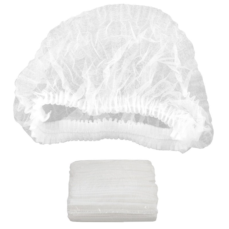 Disposable white hairnet 106131F