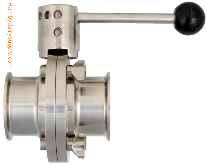 Butterfly Valve for 3 inch SS clamp x clamp - 316 stainless steel 4999-1000-988