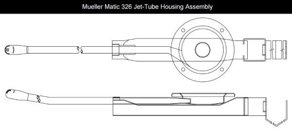 Mueller Jet Tube Stainless Steel Assembly for 3/4 hp washer - Oval Tanks Only