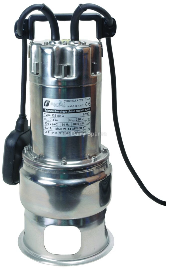 Stainless Steel Submersible Pump DS100 Single Phase c/w Float – 77126A 77126A