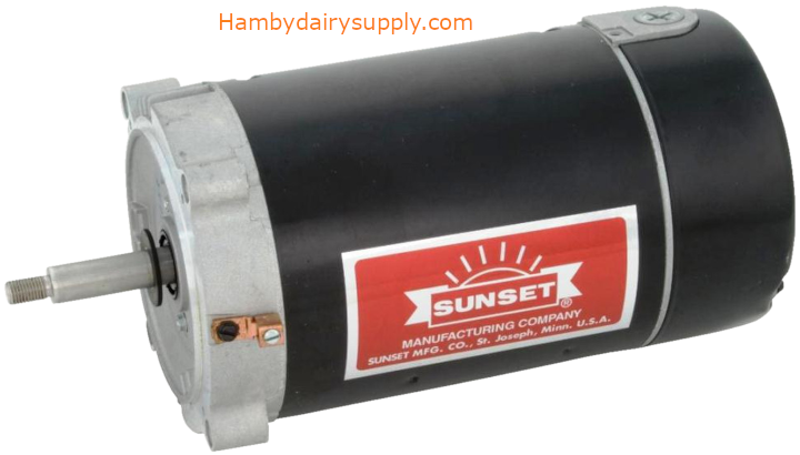 Sunset motor for 1/2 and 1 hp milk tank washer pump 816-449-1314