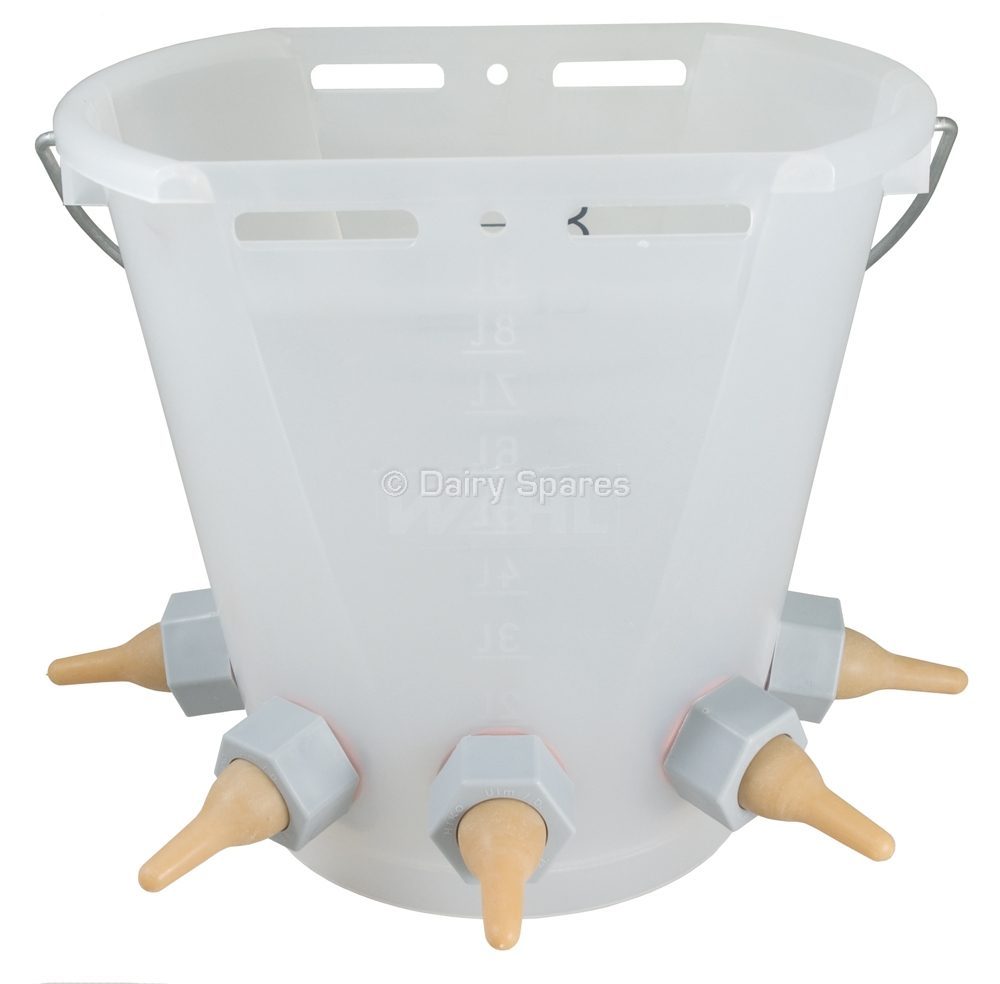 Hiko® Lamb Bucket Round c/w 5 Long Teats – MS24L MS24L