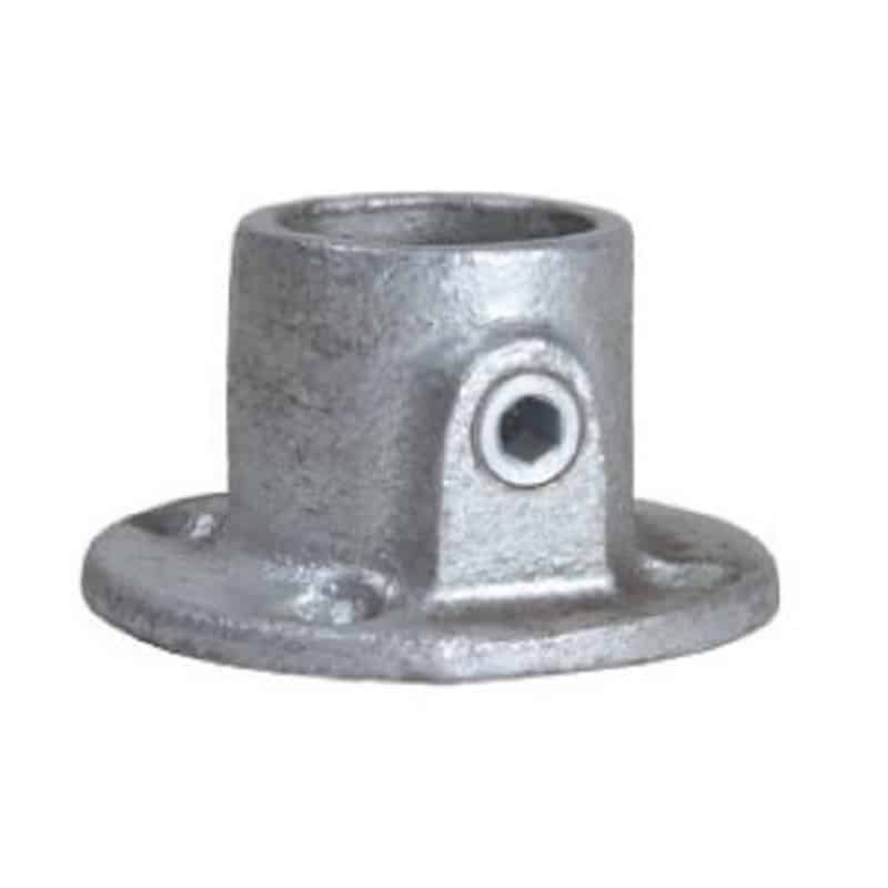 Galvanised key clamp tubular wall base (various sizes) TA107