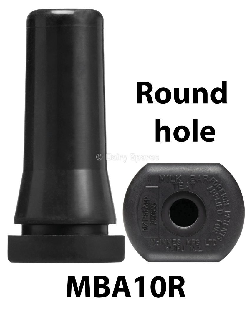 Milk Bar™ Calf Teat Black Round Hole (10Pk) – MBA10R MBA10R