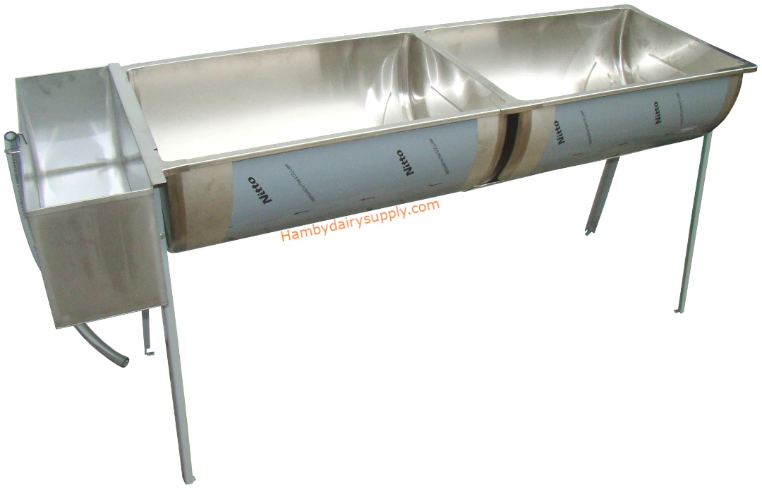 Hamby Bucket Washer Super Cleaning Package - double large sink with legs plus small side sink