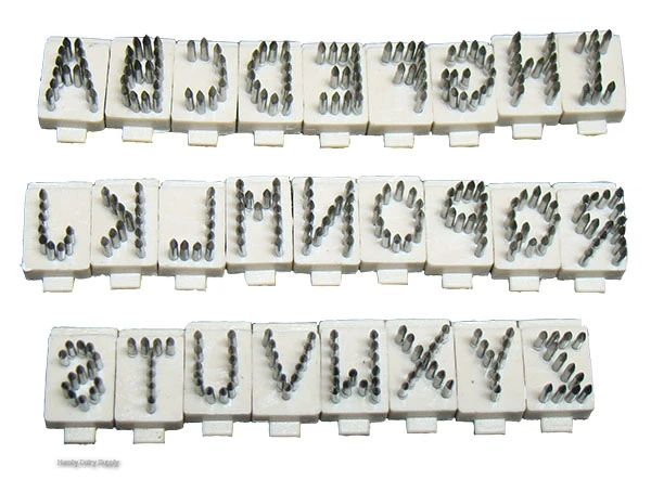 3/8 Tattoo Alphabet A-Z Complete Set of 26 digits