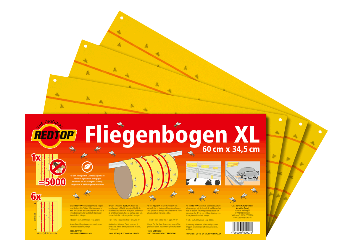 REDTOP Fliegenbögen XL 60 x 34,5cm | 6er Pack