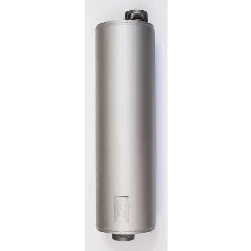 Galvanised silencer for vacuum pump