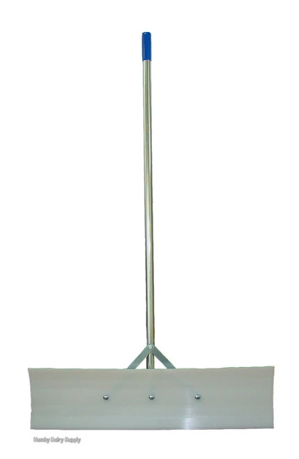 Barn Scraper with Straight Handle - 10 x 24 inch poly blade