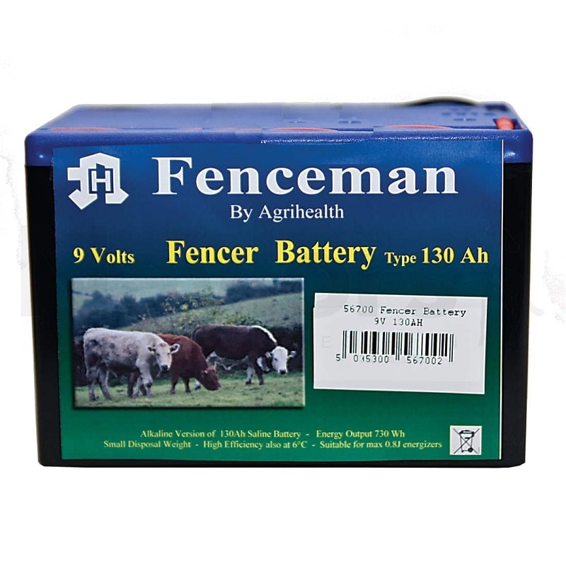 Fenceman alkaline battery 9v 130ah