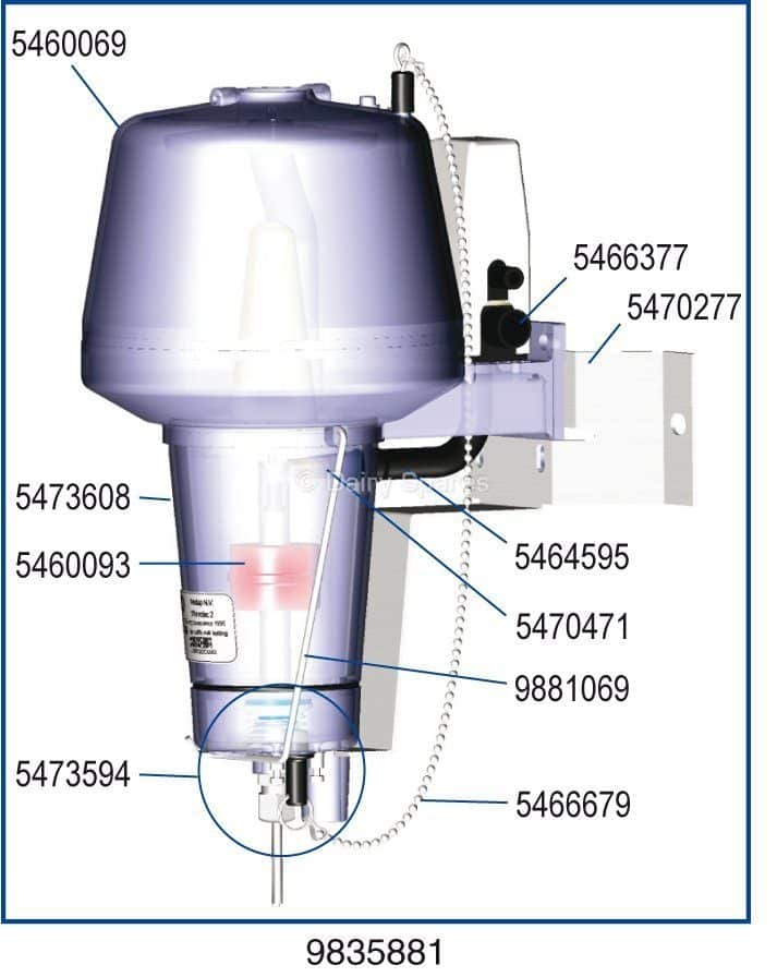 Memolac Solenoid Connection Tube Picture used as illustration only use 5464595 as example for this product.